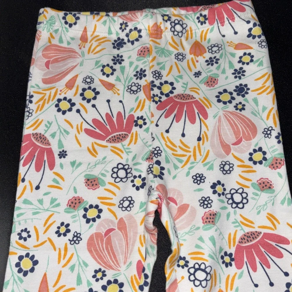 Honest Baby 2 Piece floral peach Pajama 100% Organic Cotton Size 4T